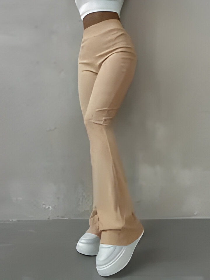 Alessandra | Lässige gerippte einfache schmale Leggings