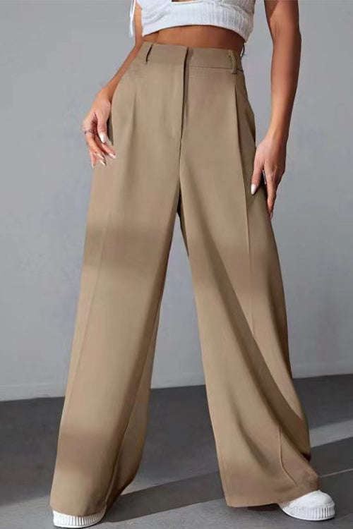 Marian® | Hoch sitzende Baggy-Hose mit weitem Bein und Taschen
