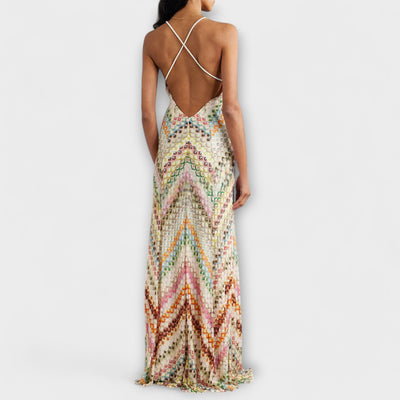Remi - Buntes Fischgrät-Maxi-Kleid von Missoni