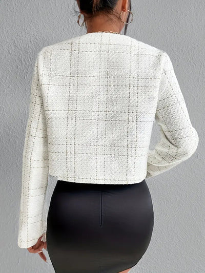 Damen Cardigan mit Knopfschließe in Weiß