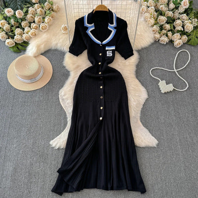 Langes strickkleid für frauen