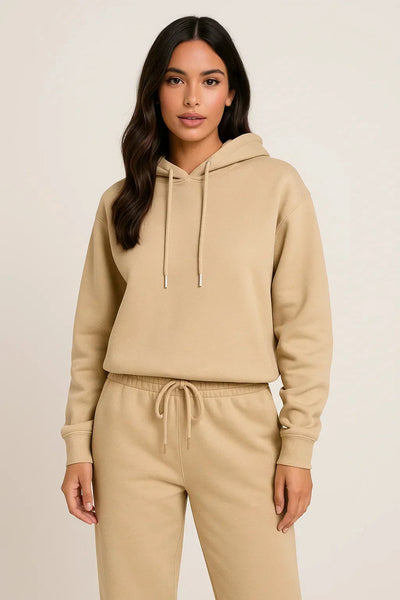 Damen Loungewear Set mit Kapuze und Kordelzug