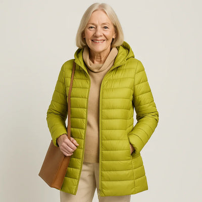 Damen Leichte Daunenjacke mit Kapuze