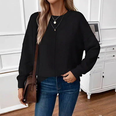 Damenpullover mit Rundhalsausschnitt und lässigem Schnitt