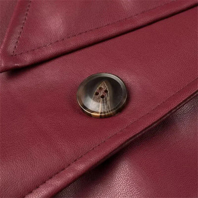 Damen Trenchcoat in Burgunder mit Gürtel