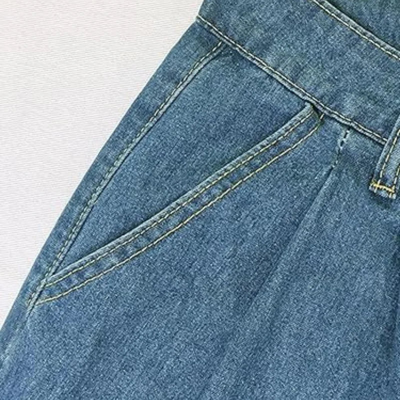 Damen Weite Jeans in Blau für Lässigen Look