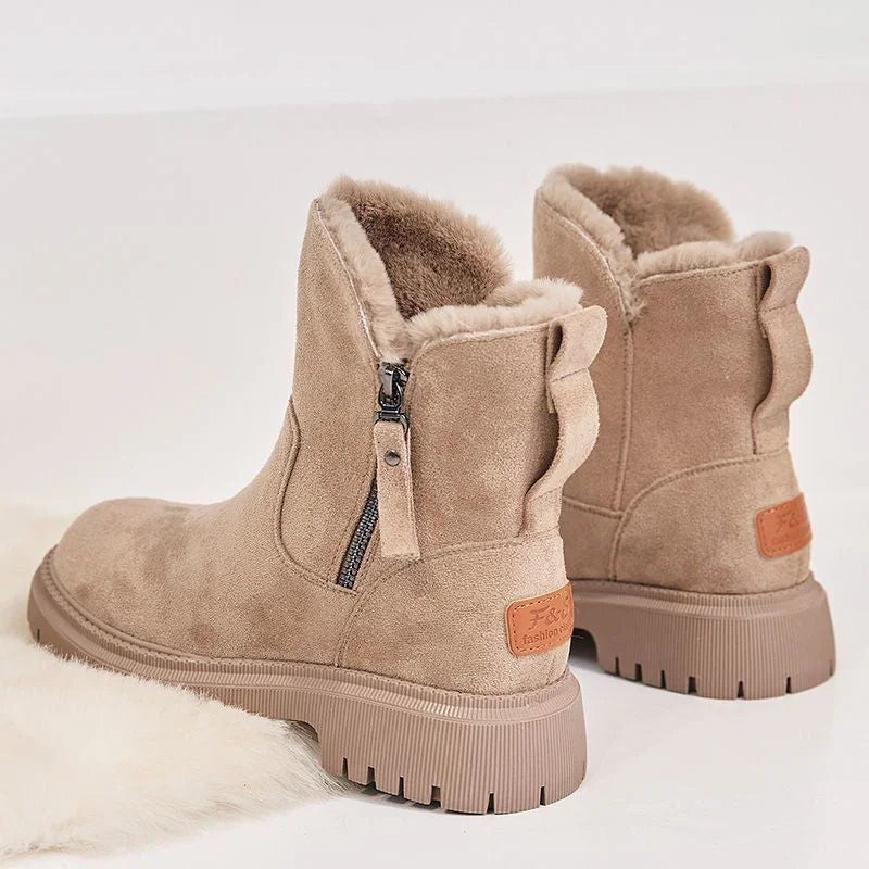 Damen Winterboots mit Futter und robuster Sohle
