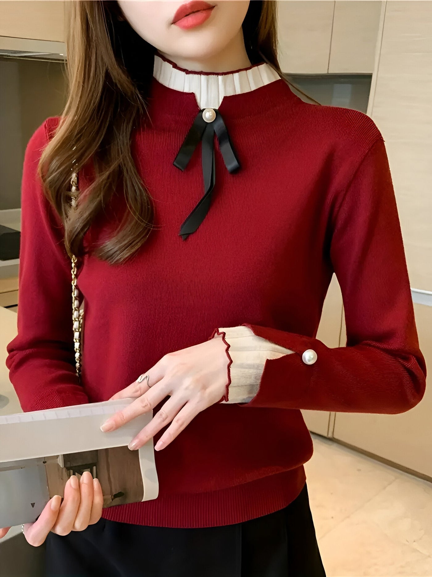 Hestia | Bequemes Patchwork Stricktop