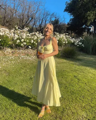 Floral tailleverkleinerer kleid