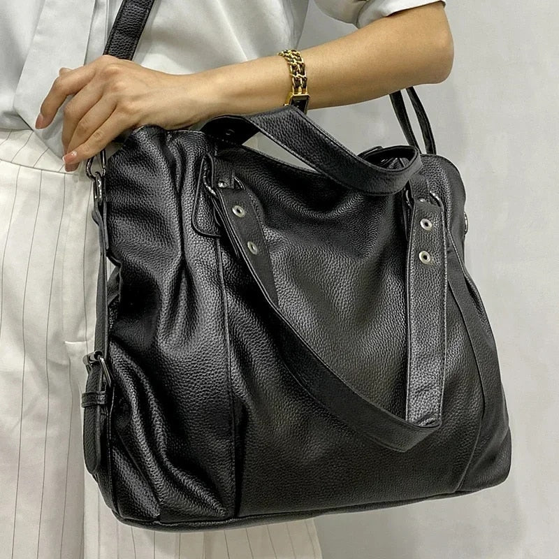 Luxuriöse lederhandtasche für frauen