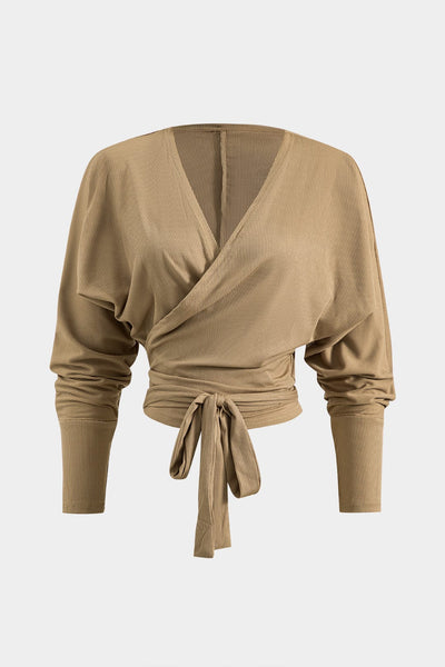 Stella | Feminines Zweiteiler-Set mit Wickeloberteil & Schlaghose