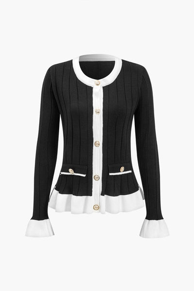 Liliana | Elegantes Zweiteiler-Set mit Strickjacke & Wide-Leg-Hose