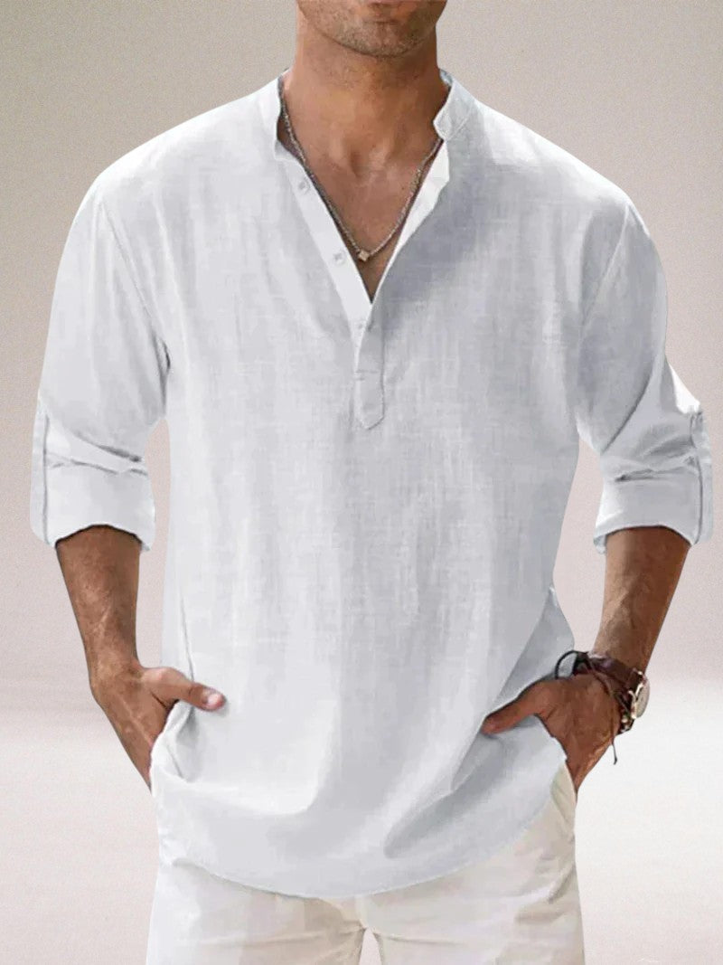 Oronzo™ | Elegantes Leinenhemd mit Knöpfen