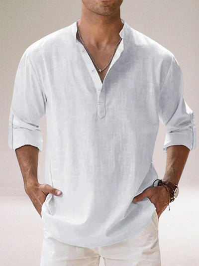 Oronzo™ | Elegantes Leinenhemd mit Knöpfen