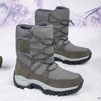 Winterschuhe Herren | High Cut Stiefel Mit Klettverschluss Und Kordelzug