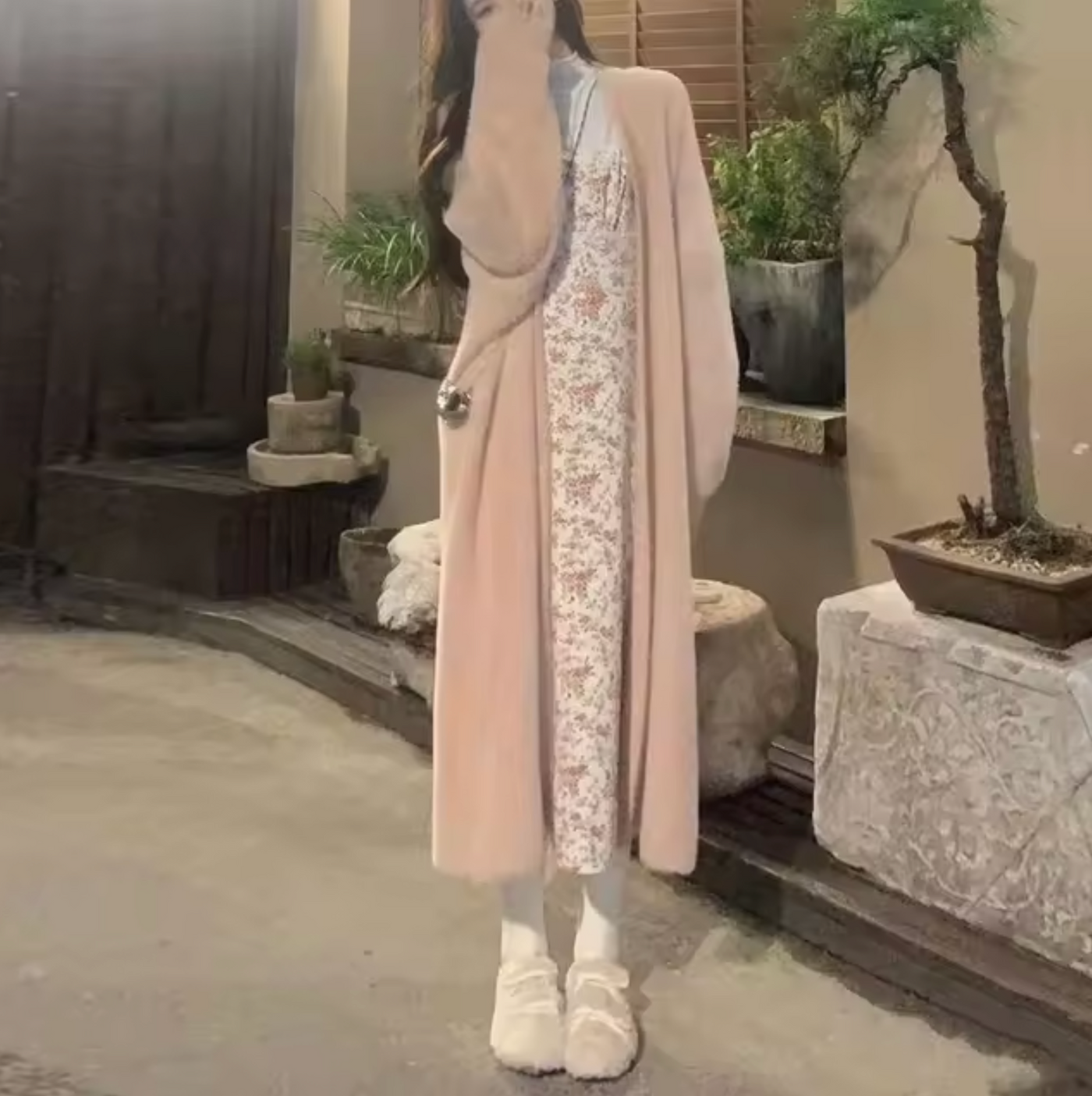 Yassi – Lange Strickjacke aus Kaschmir