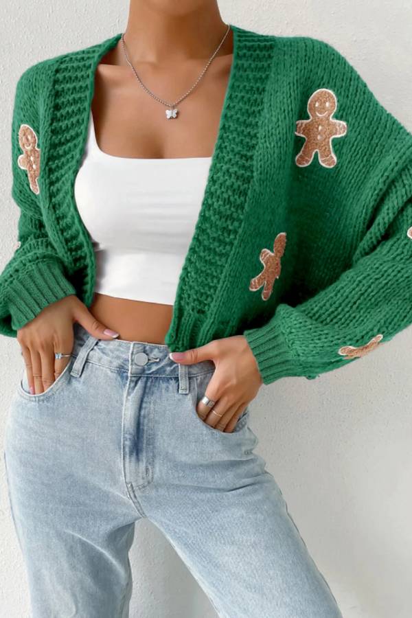 Marianne® | Lässiger Cardigan mit Cookie-Man-Muster