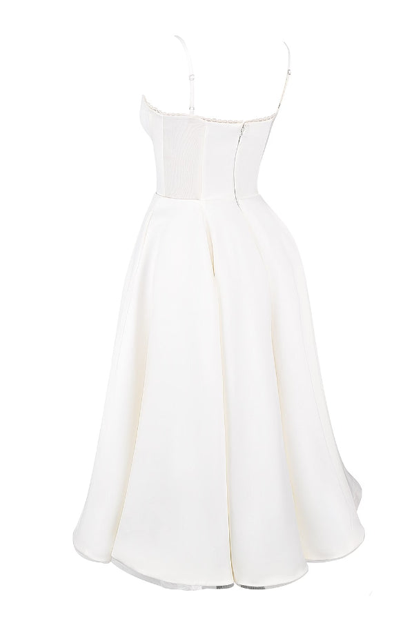 Lorraine® | Trägerloses, ärmelloses Tutu-Maxikleid mit V-Ausschnitt