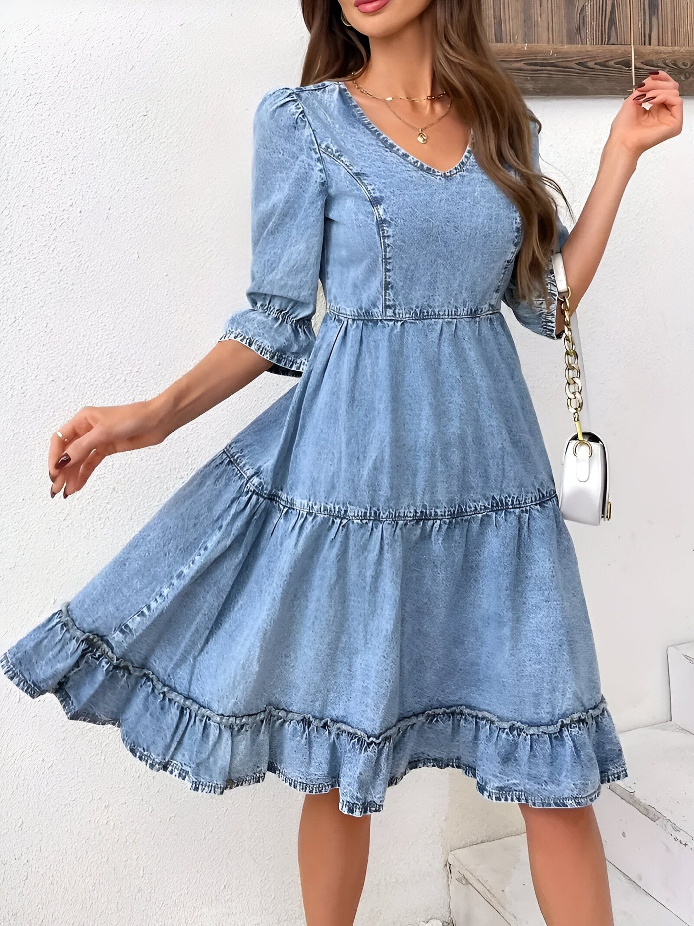 Faustina | Elegantes Sommer-Denim-Kleid
