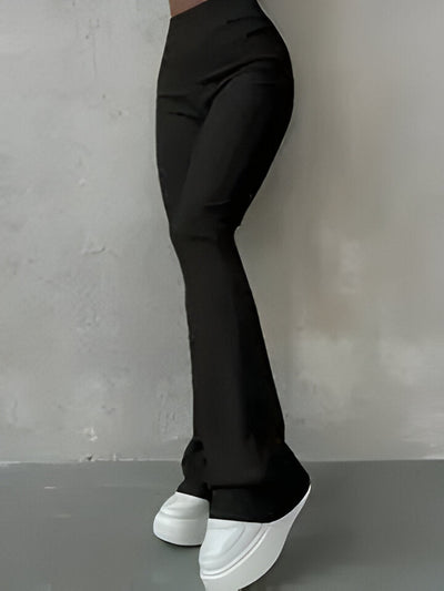 Alessandra | Lässige gerippte einfache schmale Leggings