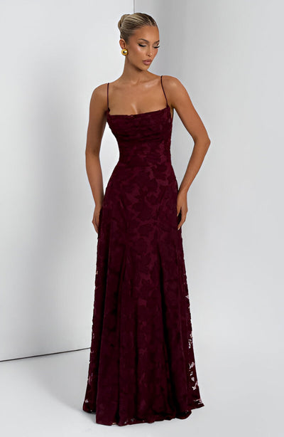 Alona – Elegantes Spitzen Korsett Maxi Kleid