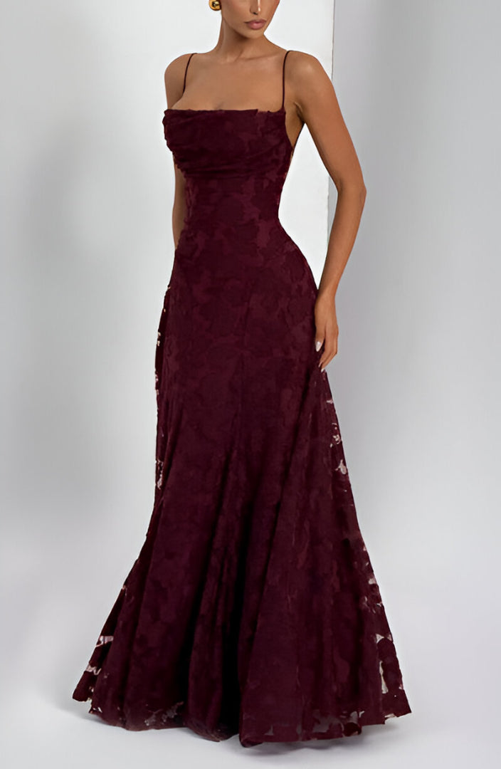 Alona – Elegantes Spitzen Korsett Maxi Kleid