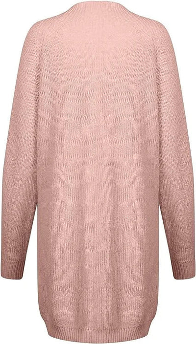 Damen Strickkleid mit Rollkragen und Oversize Passform