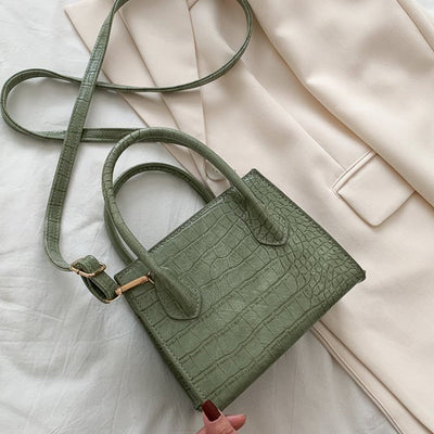 Luxus Handtasche Damen – Krokodilleder-Optik – Schultertasche