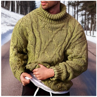Warme gestrickte Rollkragenpullover