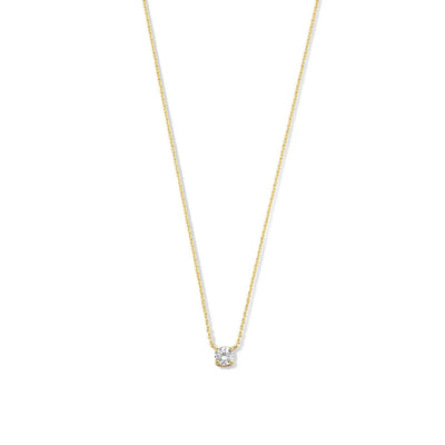 Cléa Gold Moissanite Stone Necklace