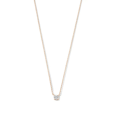 Cléa Gold Moissanite Stone Necklace