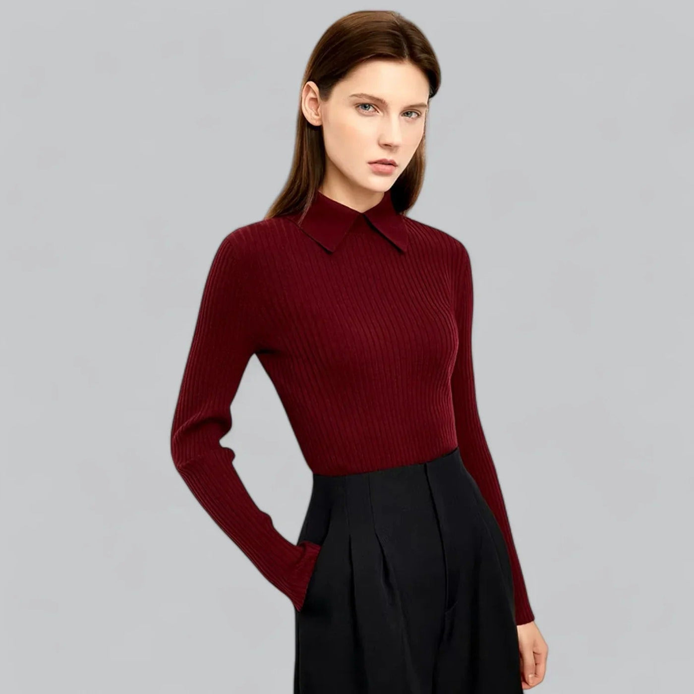 Geripptes Poloshirt für Damen | Ideal für entspannte Tage