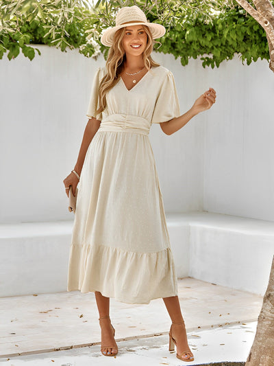 Wickel-maxikleid für frauen