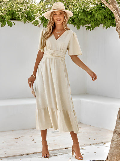 Wickel-maxikleid für frauen
