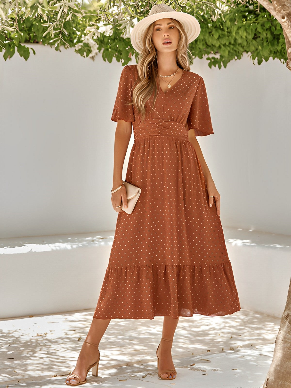 Wickel-maxikleid für frauen