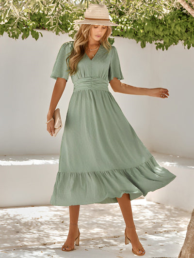 Wickel-maxikleid für frauen