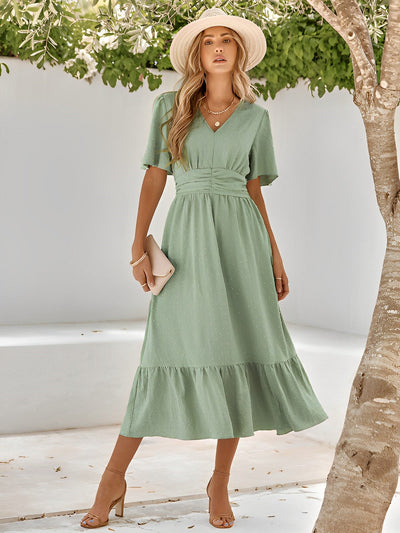 Wickel-maxikleid für frauen