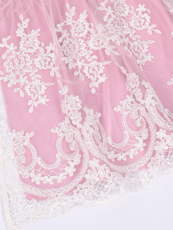 Damen Rosa mit Schleife Oktoberfest Dirndl Kleid