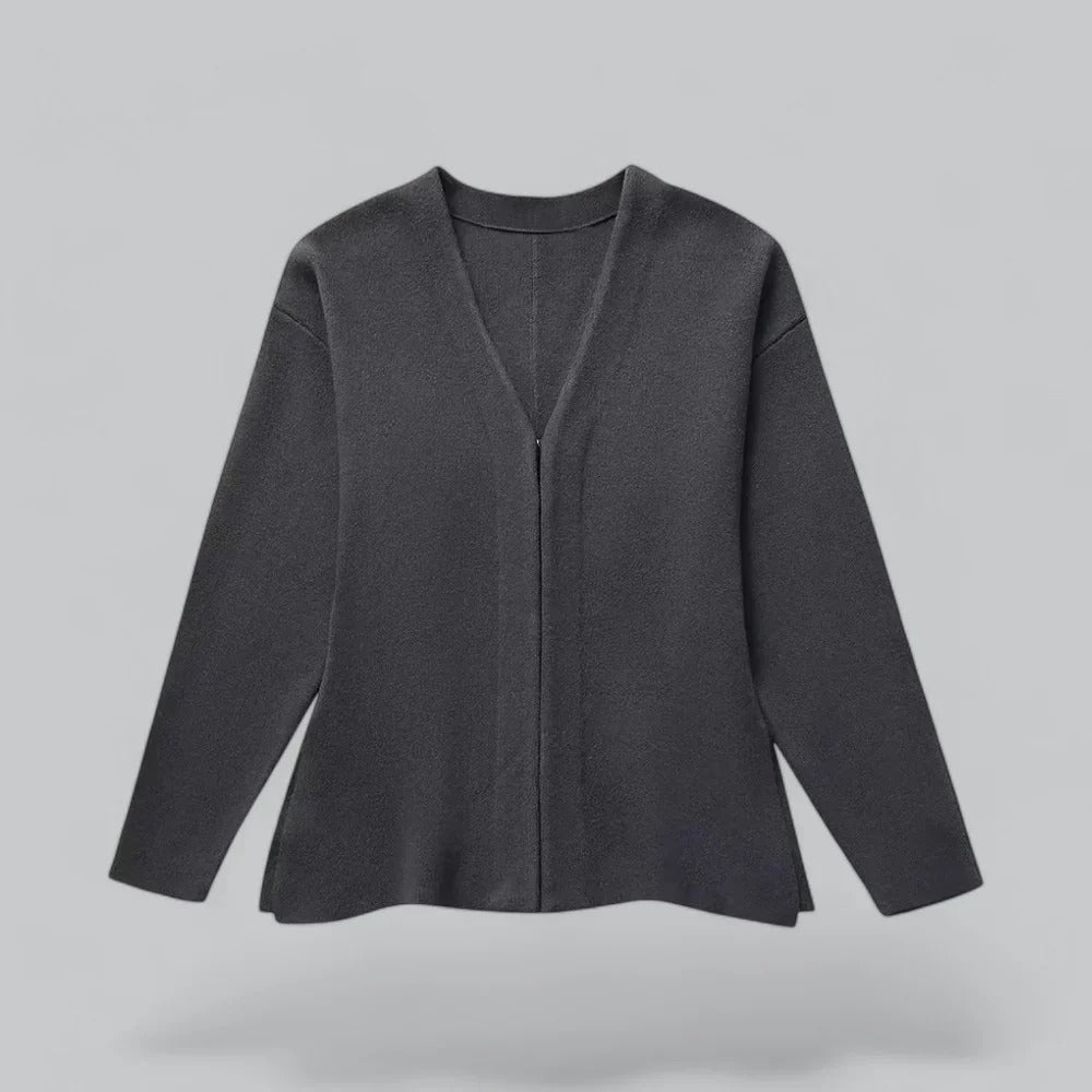 Eleganter weicher Strick-Cardigan mit V-Ausschnitt für Damen | Ideal für alle Jahreszeiten
