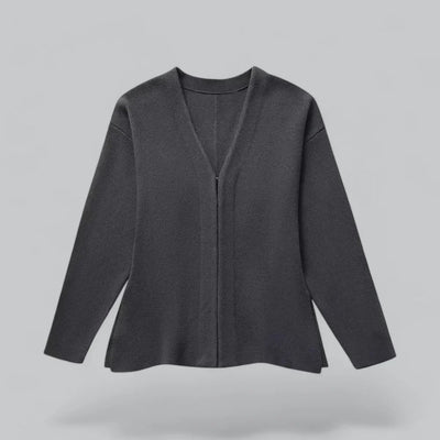 Eleganter weicher Strick-Cardigan mit V-Ausschnitt für Damen | Ideal für alle Jahreszeiten