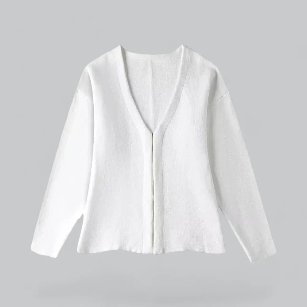 Eleganter weicher Strick-Cardigan mit V-Ausschnitt für Damen | Ideal für alle Jahreszeiten
