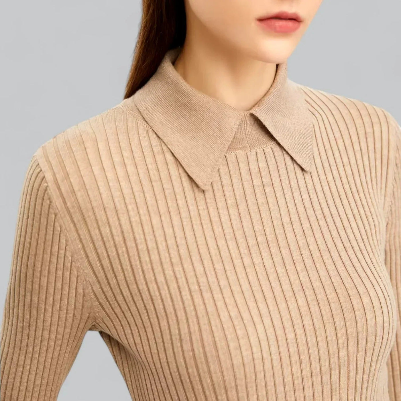 Geripptes Poloshirt für Damen | Ideal für entspannte Tage