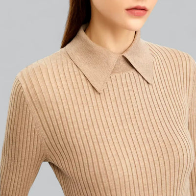 Geripptes Poloshirt für Damen | Ideal für entspannte Tage