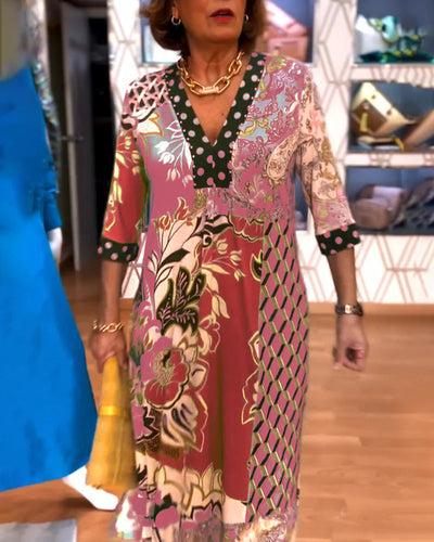 Charmaine – Elegantes Sommerkleid Mit V-Ausschnitt