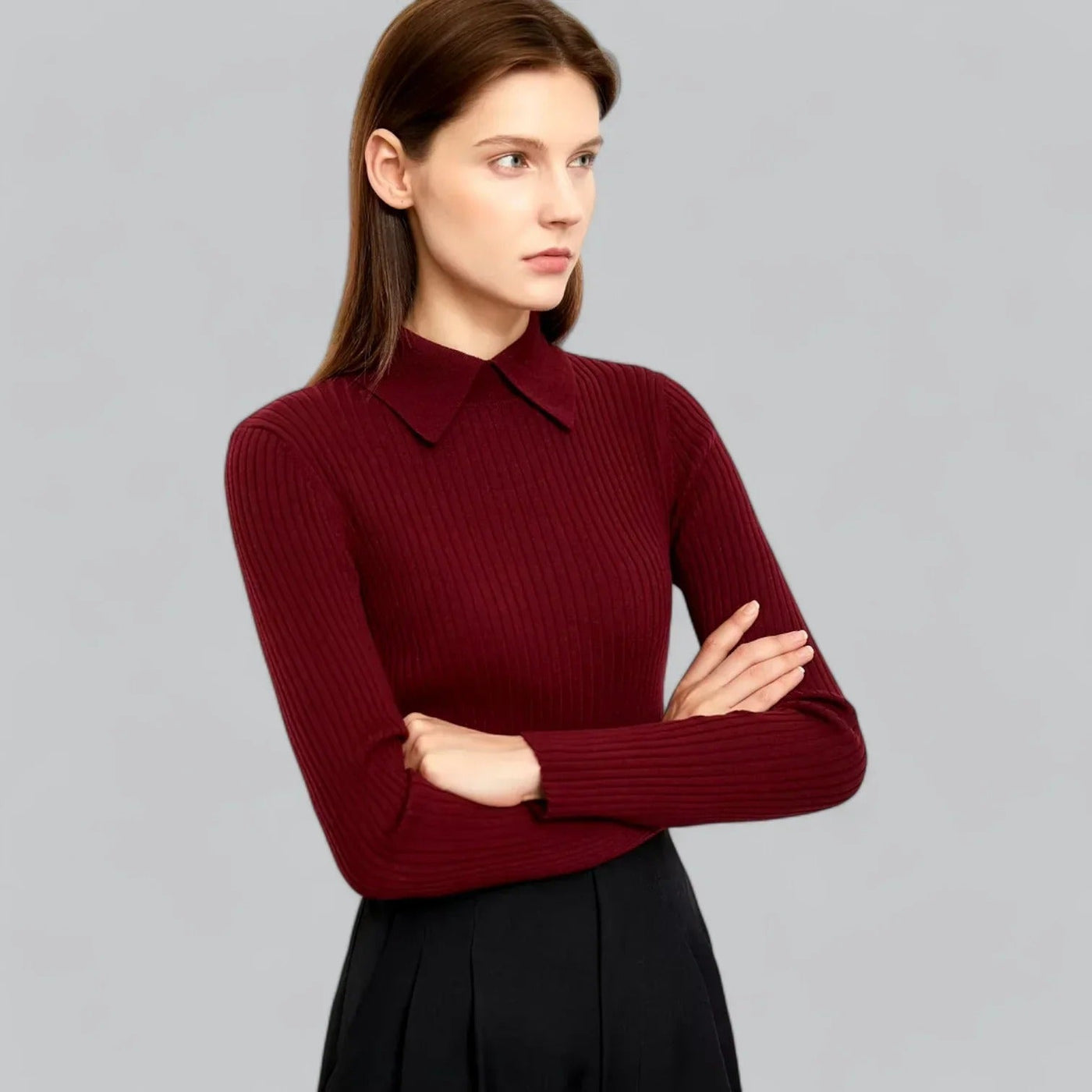 Geripptes Poloshirt für Damen | Ideal für entspannte Tage
