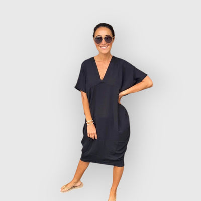 Aveline -  Kurzen Ärmeln Midikleid