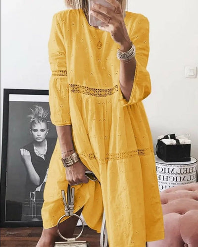 Elegantes besticktes kleid für frauen