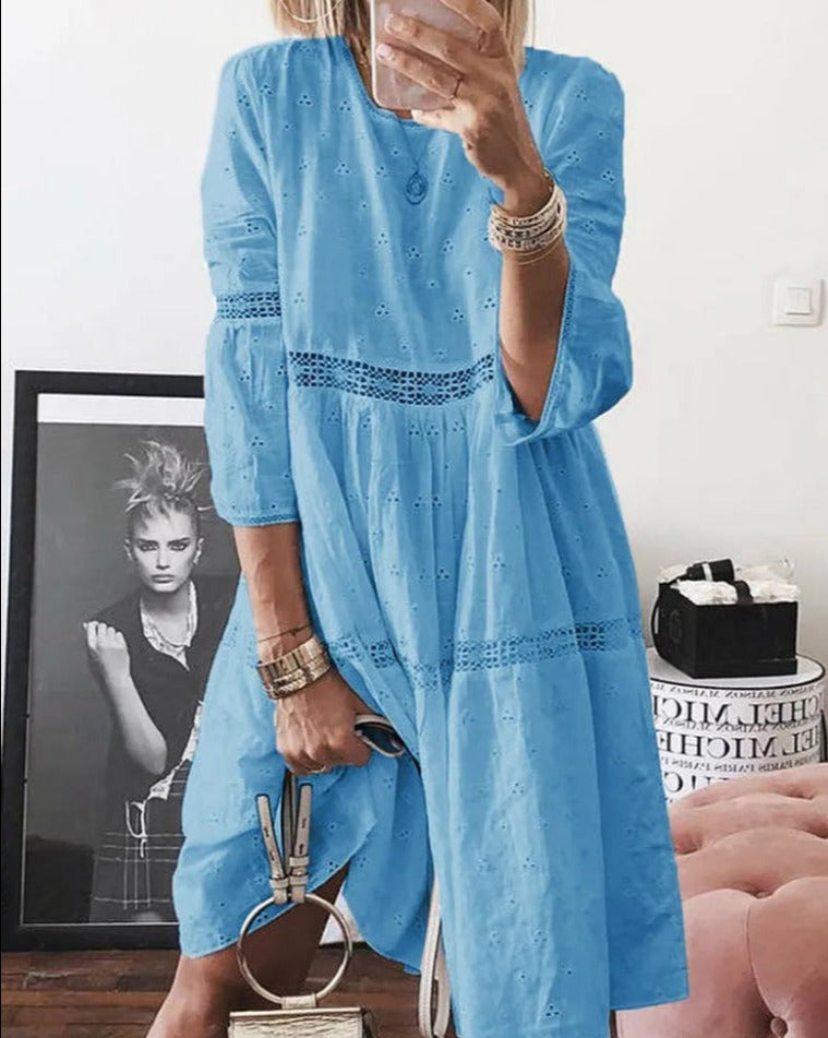 Elegantes besticktes kleid für frauen