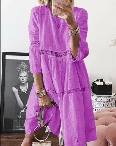 Elegantes besticktes kleid für frauen