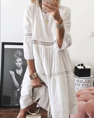Elegantes besticktes kleid für frauen